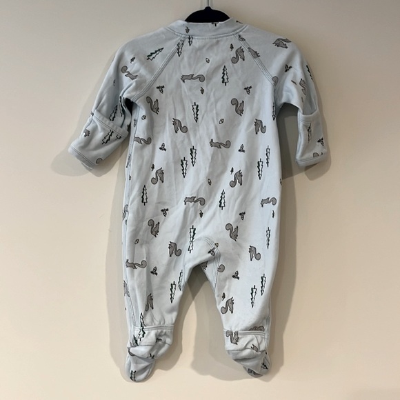 HANNA ANDERSSON Infant 0-3mo Squirrel Organic Full Slap One Piece Footie Sleeper - Picture 6 of 7